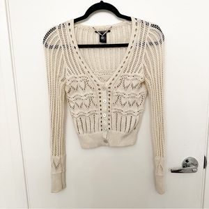 Lucky Brand Women’s Crochet Top Size XS with Buttons